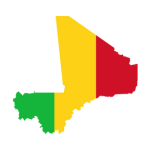 Flag and cultural imagery representing Mali
