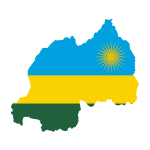 Flag and cultural imagery representing Rwanda