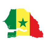Flag and cultural imagery representing Senegal