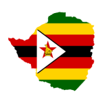 Flag and cultural imagery representing Zimbabwe